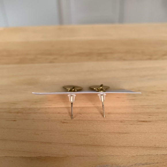 Brass Hammer-pressed Earrings - Picture 4 of 5